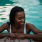 a woman in a pool