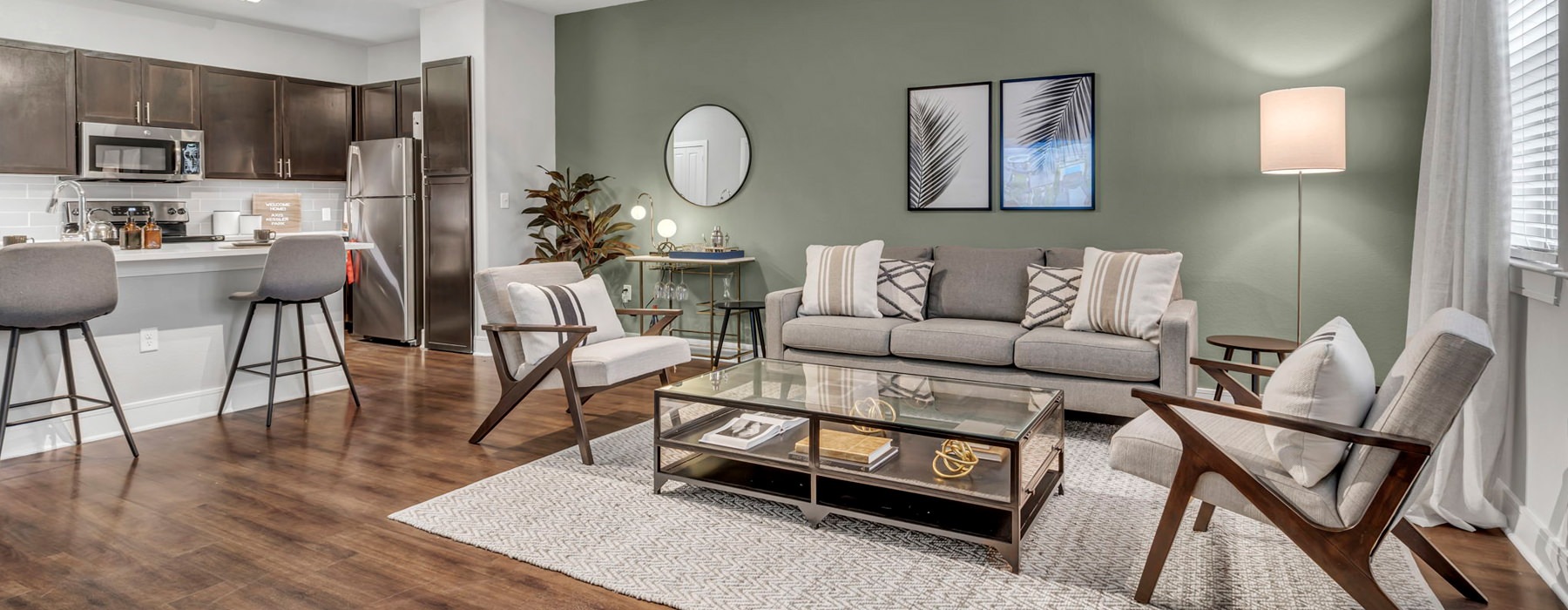 living room with couch chair and coffee table